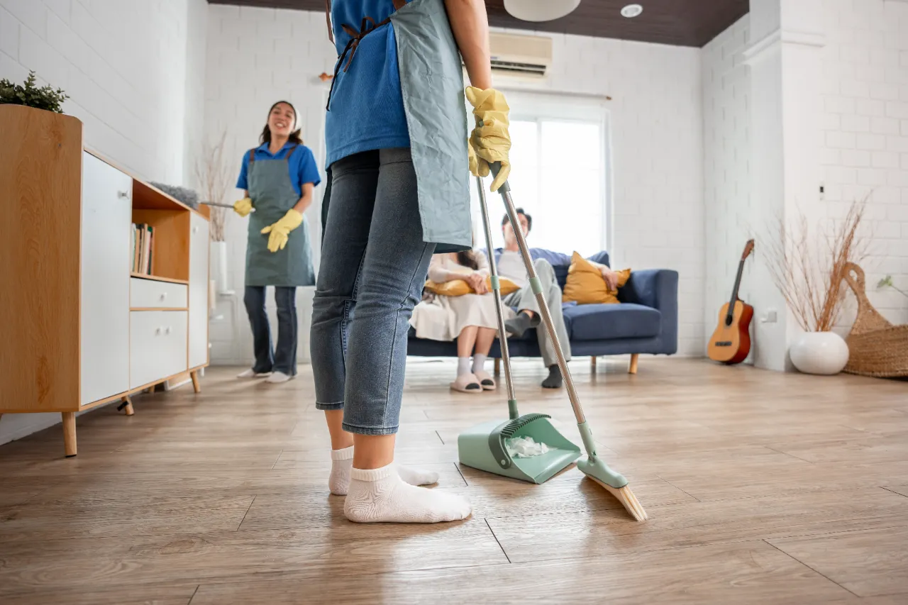 Sarahs Luxe Clean team cleaning a home in New Jersey