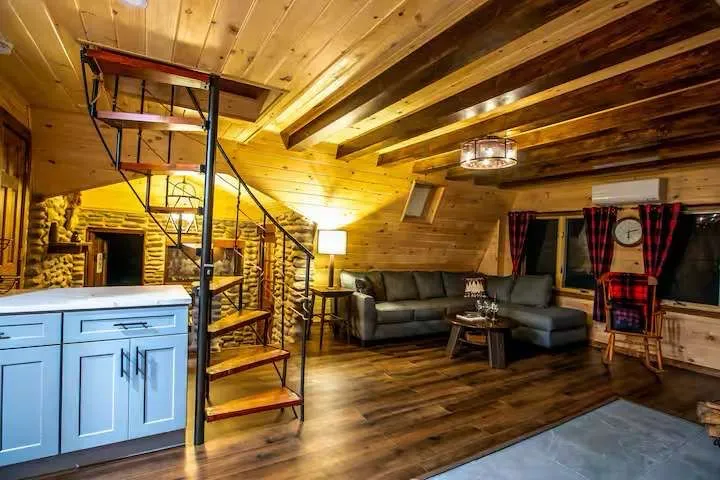 Bedroom staged for Airbnb guests